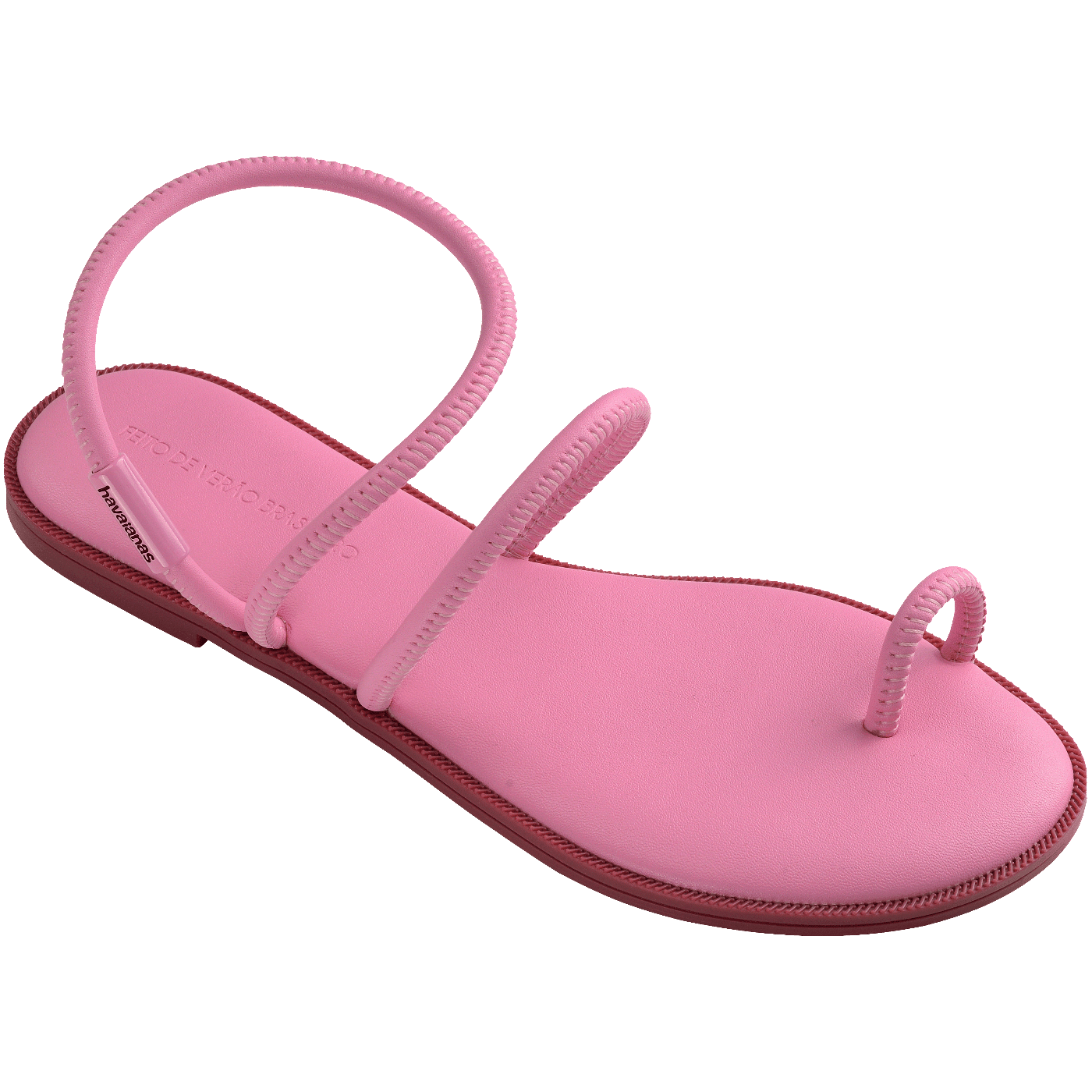 Rasteirinha Havaianas Una Pitanga Rosa Glow: Conforto Leve, Design Minimalista, Tiras Elegantes