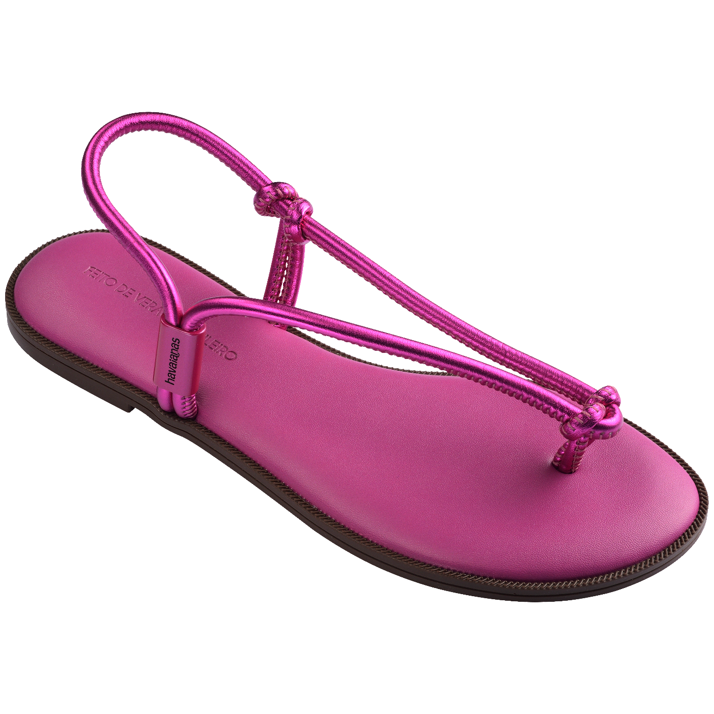 Rasteirinha Havaianas Una Açaí Feminina Confortável Estilo Verão Praia Leve Durável