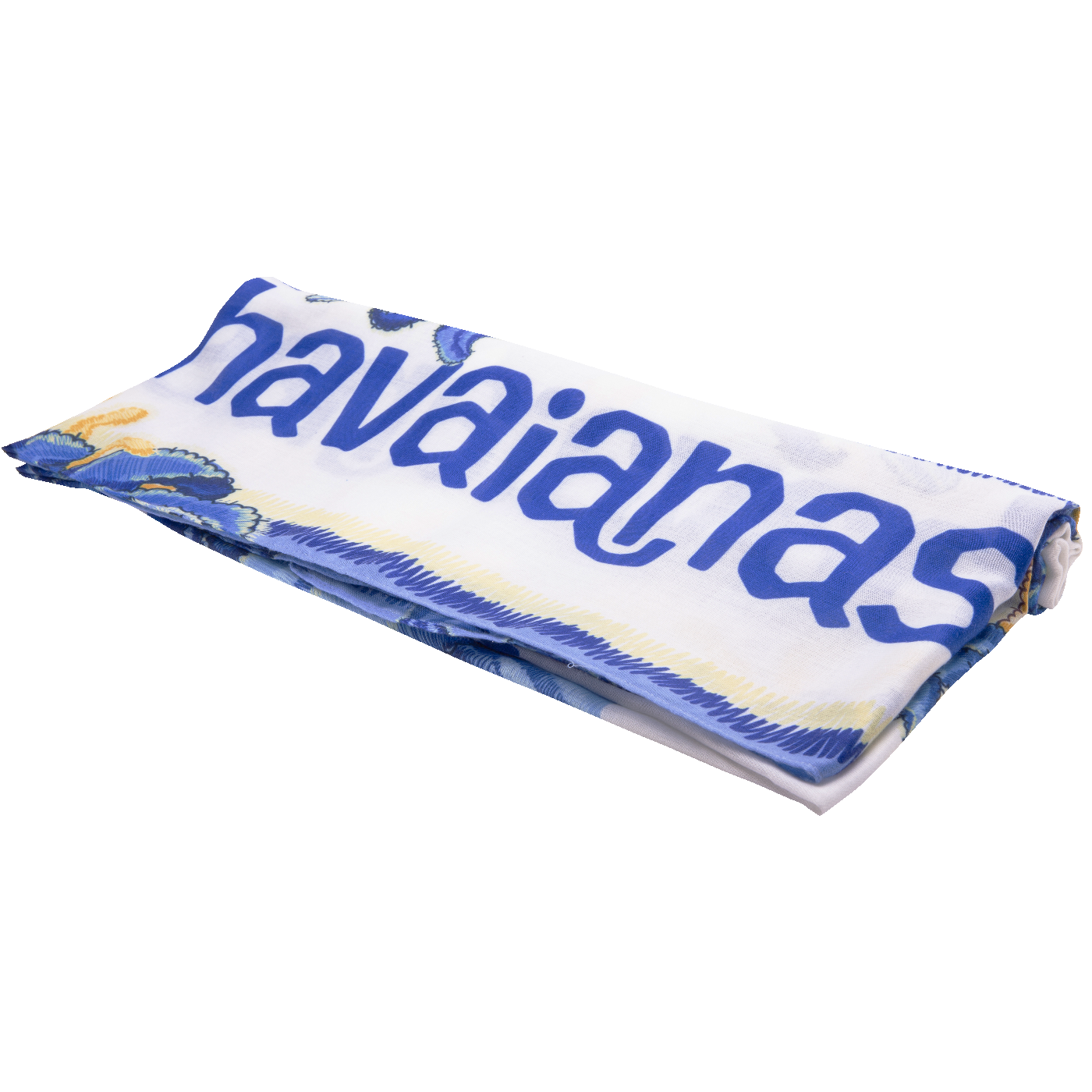 Canga Havaianas Azul Floral Versátil Estilosa Praia Piscina Verão Autêntico