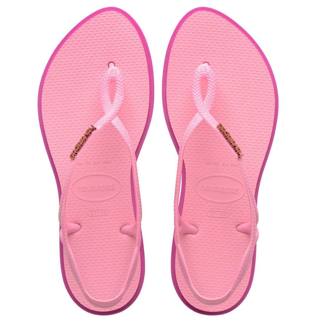 Rasteirinha Havaianas Luna Point Rosa Glow: Elegância, Conforto e Bico Tendência