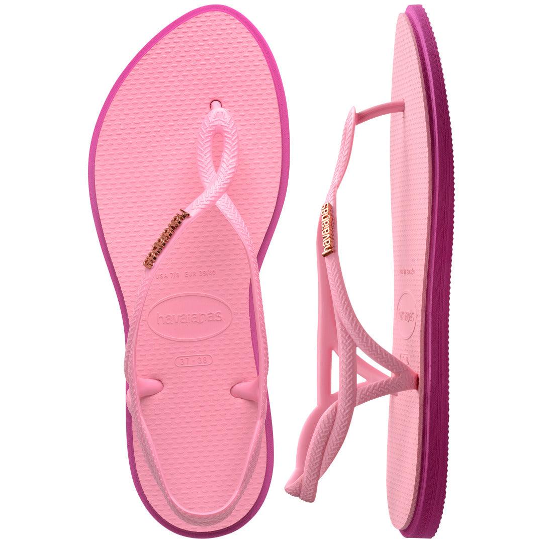 Rasteirinha Havaianas Luna Point Rosa Glow: Elegância, Conforto e Bico Tendência