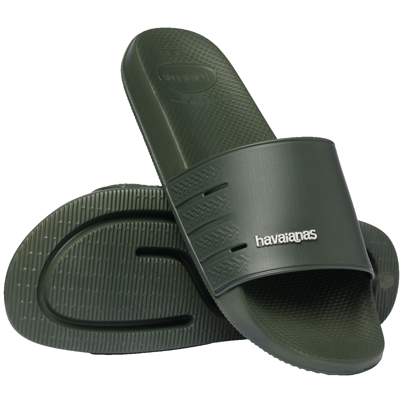 Chinelo Slide Havaianas Zero Unissex Verde Olive Conforto Leve Durável Verão