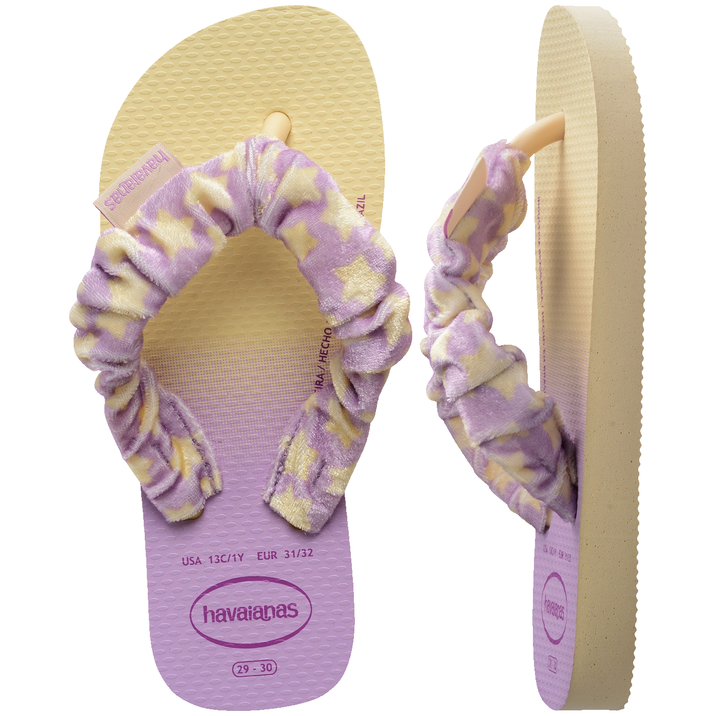 Chinelo Infantil Havaianas Fluffy Creme: Conforto Macio, Estilo Degradê para Crianças