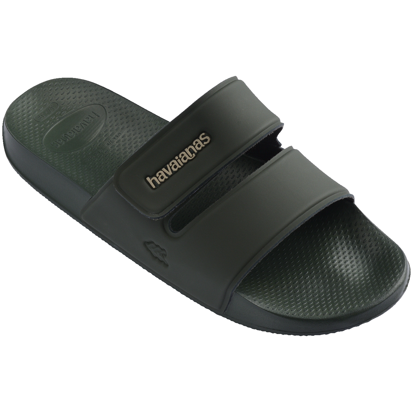 Chinelo Slide Havaianas Strap Confortável Unissex Verde Olive para Verão e Praia