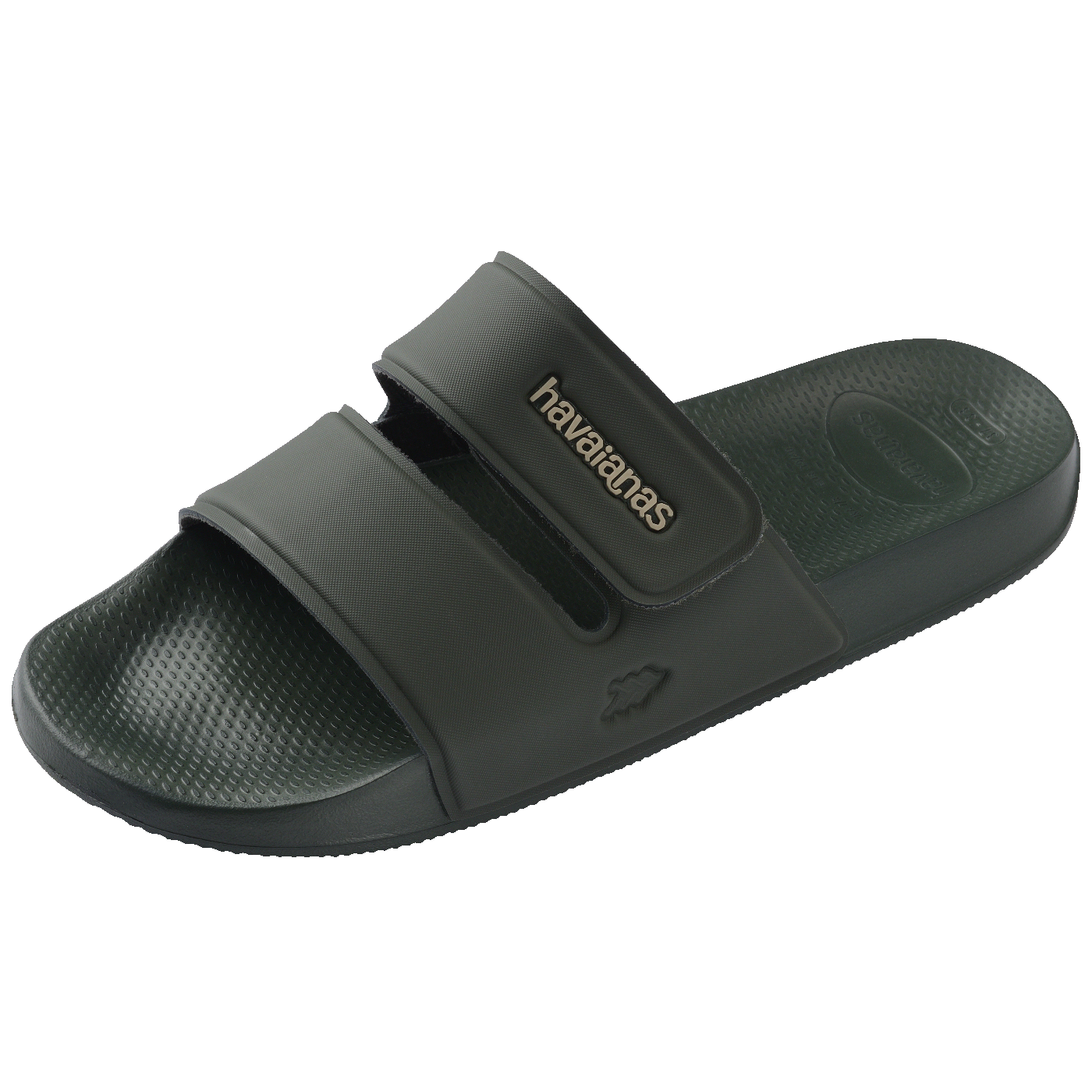 Chinelo Slide Havaianas Strap Confortável Unissex Verde Olive para Verão e Praia