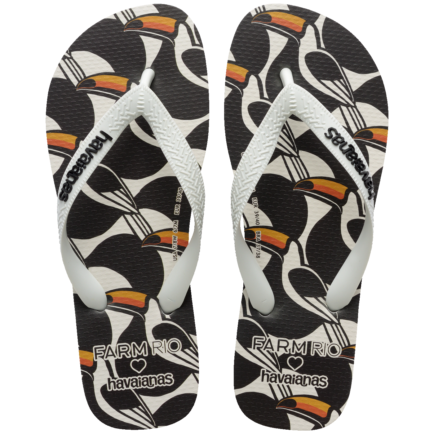Chinelo Havaianas Farm Copatucano: Conforto Vibrante e Estampa Tropical Exclusiva de Tucano