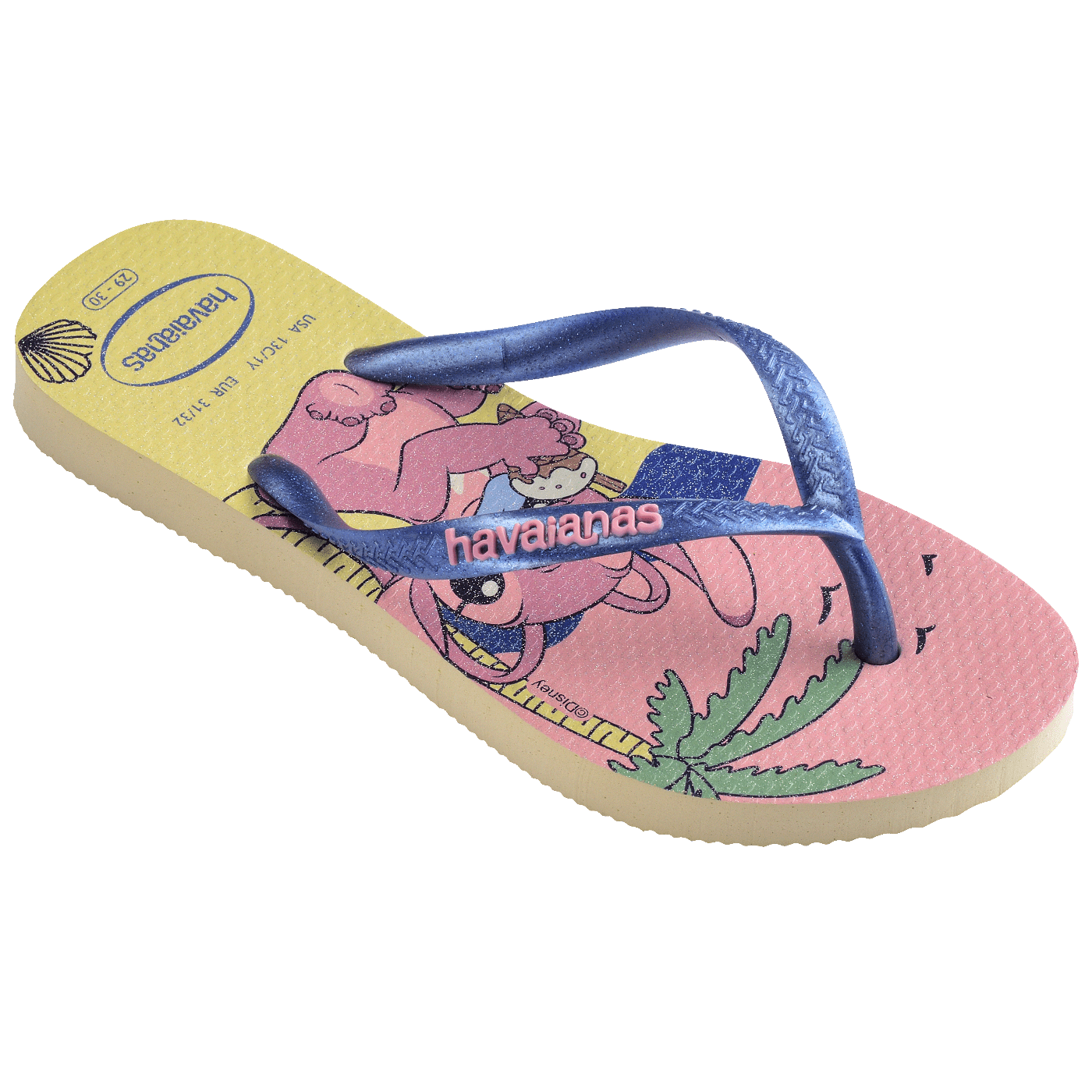 Chinelo Infantil Havaianas Slim Glitter Stitch: Tiras Metálicas, Conforto e Fofura